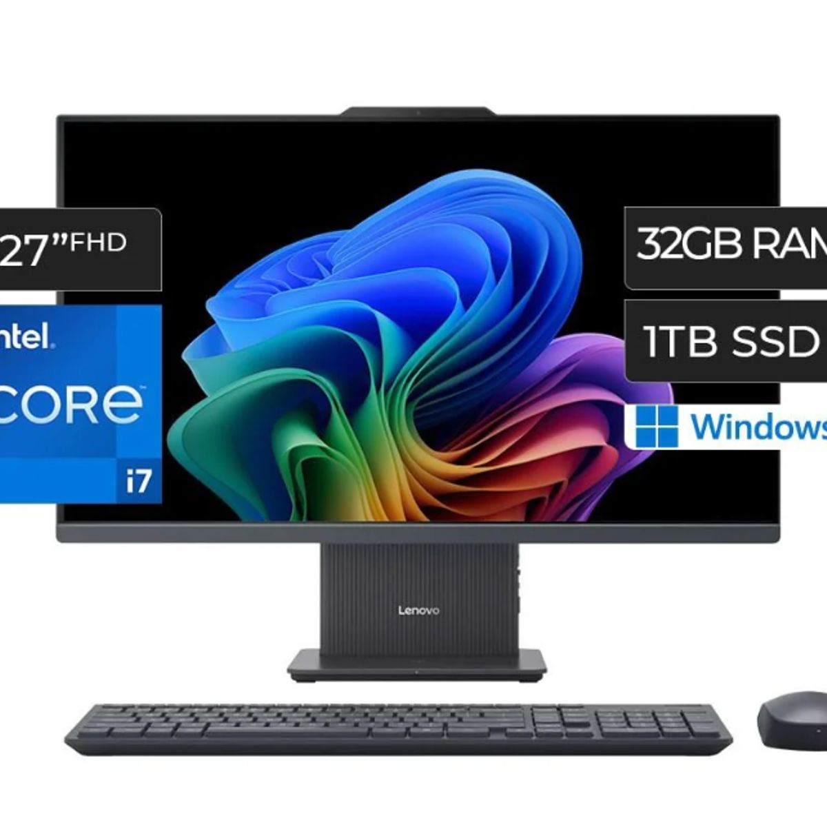 LENOVO - All in One Lenovo Intel Core i7-13620H 32GB RAM 1TB SSD 27 Touchscreen IPS FHD Windows 11