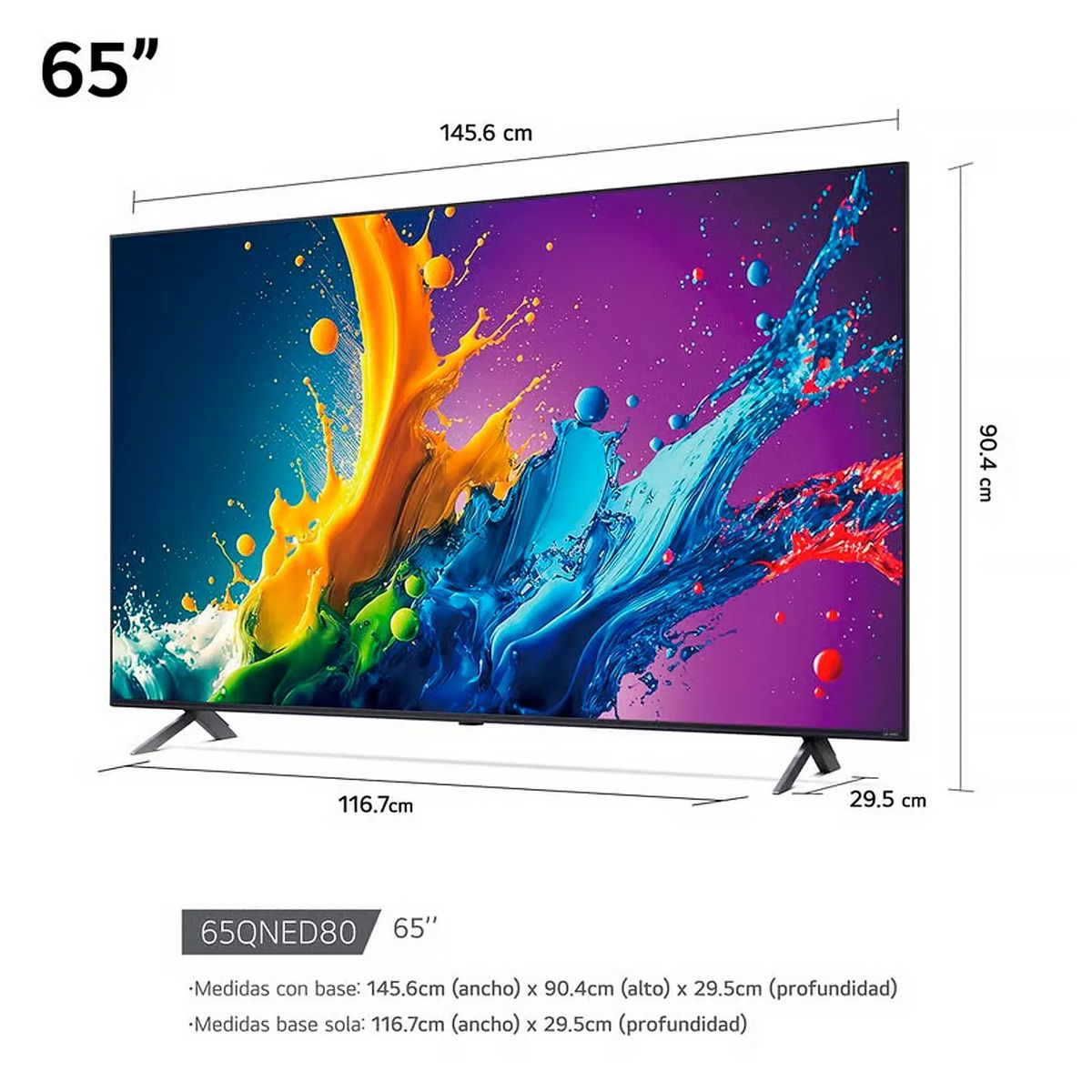 LG - TELEVISOR SMART TV LG QNED 4K 65 65QNED80 CON THINQ AI