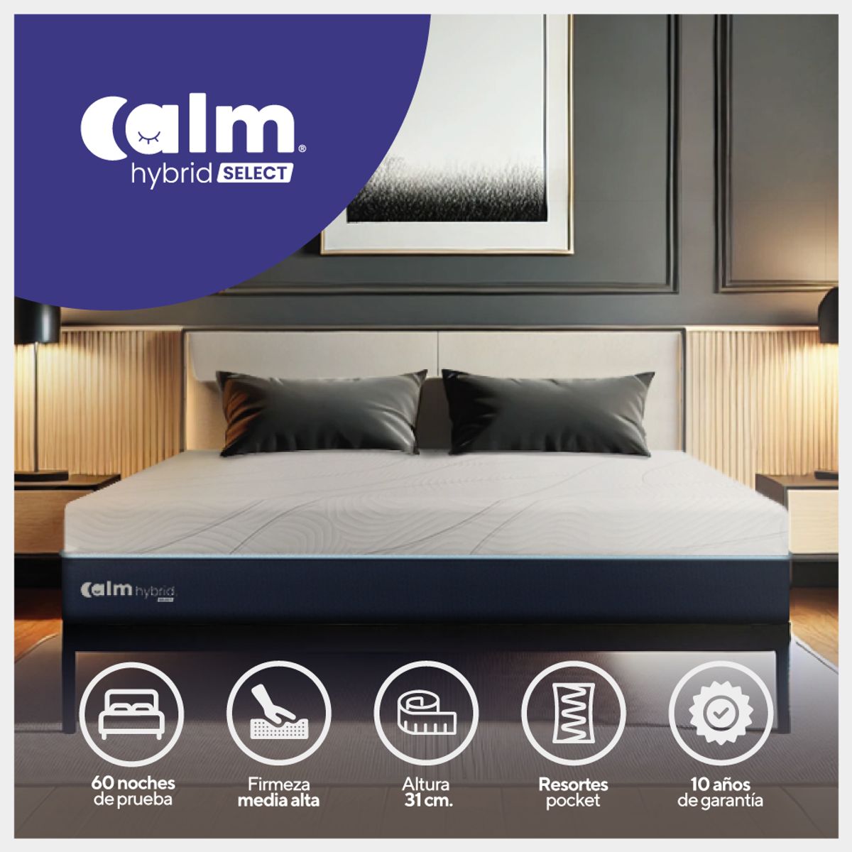 CALM - Colchon Hybrid Select Queen