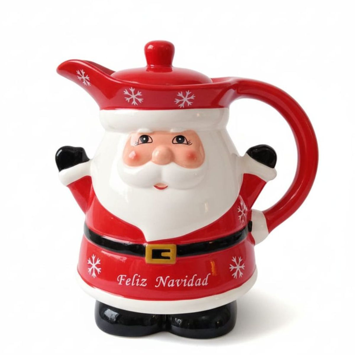 START FG - Jarra Chocolatera Navideña de Papá Noel en Porcelana