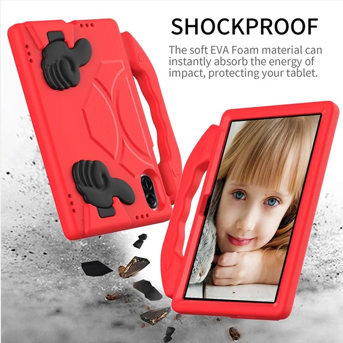 FUNDAANTIGOLPES - Funda de Goma con Diseño Like para Tablet XIAOMI REDMI PAD 2 11" 2025 ROJO