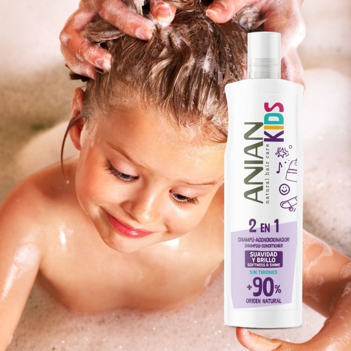 ANIAN - Champú y Acondicionador Kids de Anian 2 en 1