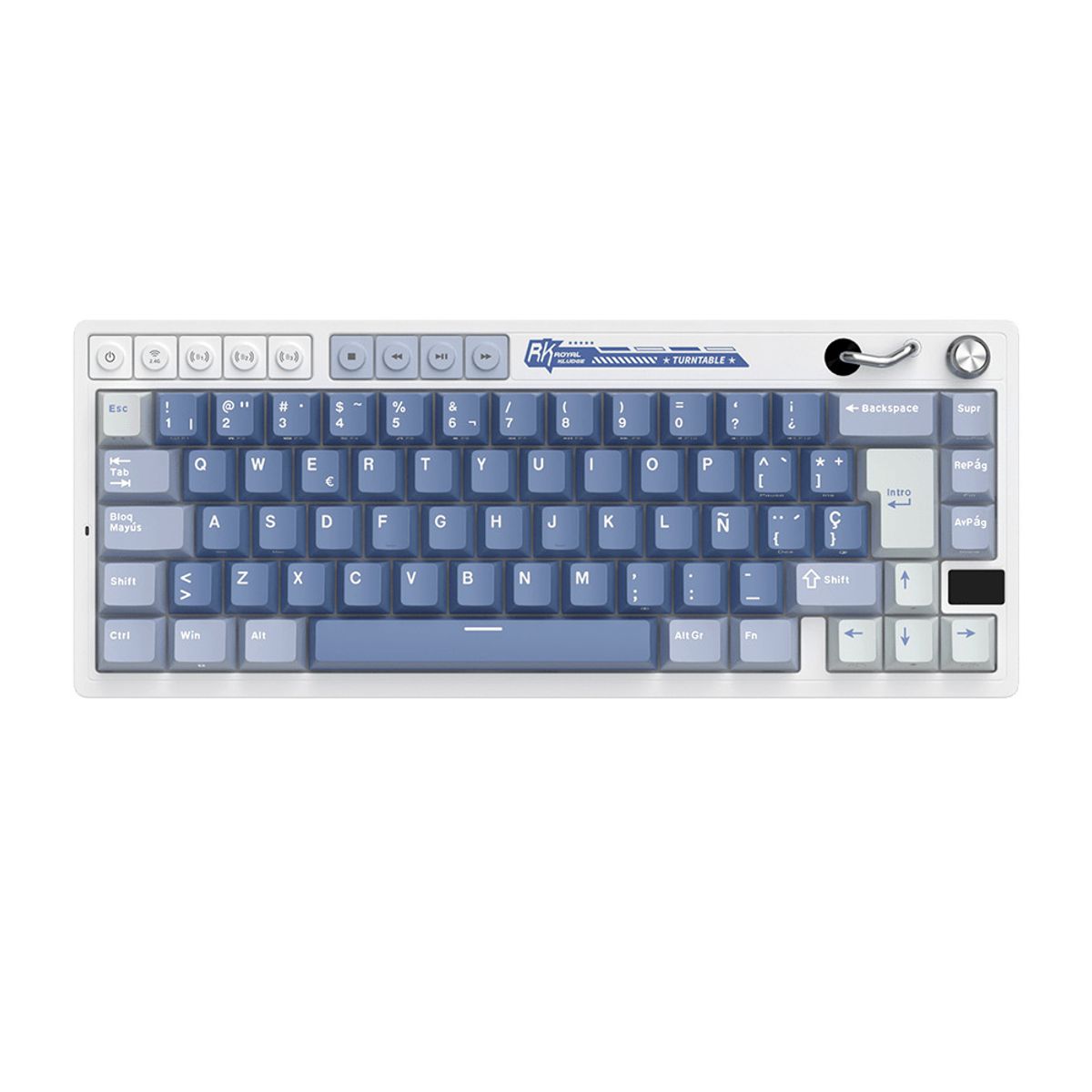 ROYAL KLUDGE - Teclado Royal Kludge RK M65 Inalambrico OCEAN BLUE - CREAMY SWITCH