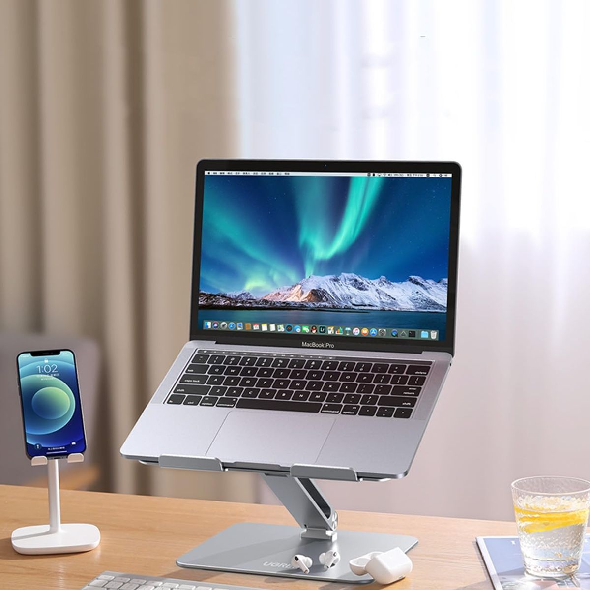 UGREEN - Soporte de aluminio para laptop UGREEN LP339 ajustable plegable portátil  10" a 17" (40291)