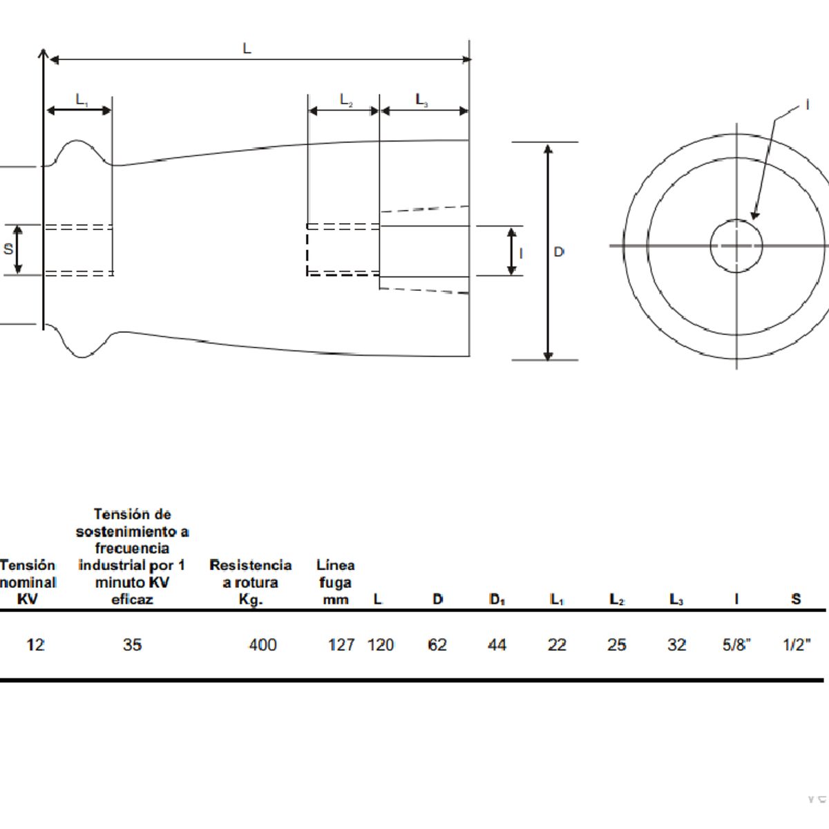 GENERICO - AISLADOR PORTABARRA DE RESINA 12KV PARA ﻿PARARRAYO TETRAPUNTAL