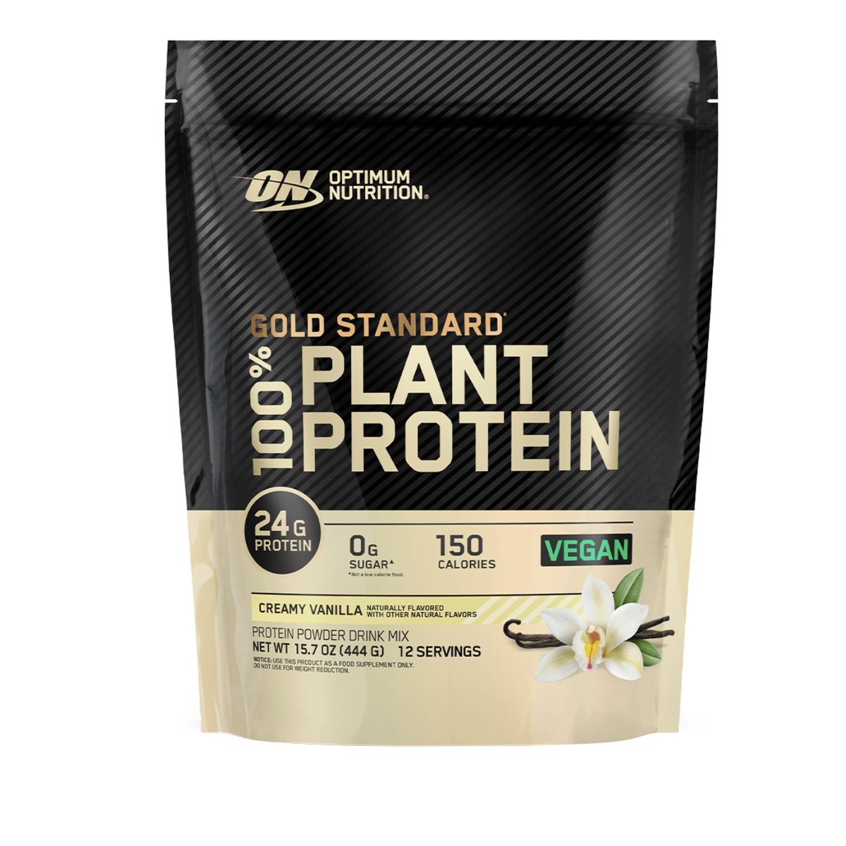 OPTIMUN NUTRITION - Proteína Vegana Gold Standard 100% Plant Protein 444 gramos - Creamy Vanilla