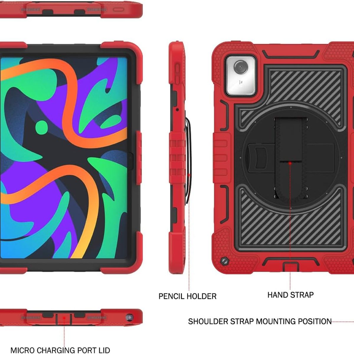 FUNDAANTIGOLPES - Funda Antigolpe para Tablet Lenovo M11 TB330XU ROJO