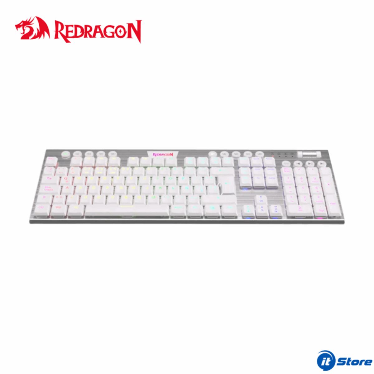 REDRAGON - Teclado Mecánico Redragon HORUS FS K619W-RGB-SP WHITE Cableado