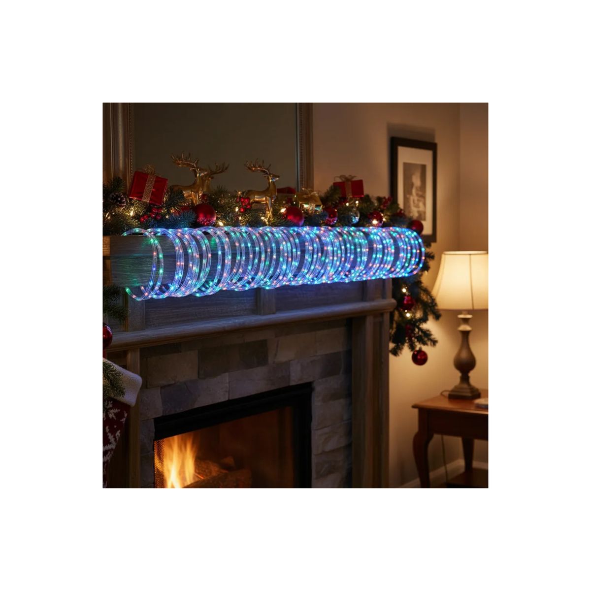 GENERICO - Cinta Luces Led Manguera Navideña 100 metros + 5 Secuenciales