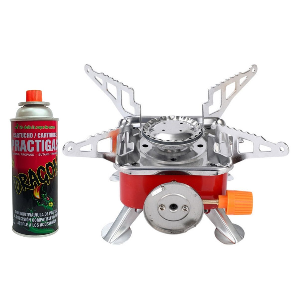 PENTHA - Mini Cocina Portátil a Gas Ideal para Camping + 2 Gas Butano