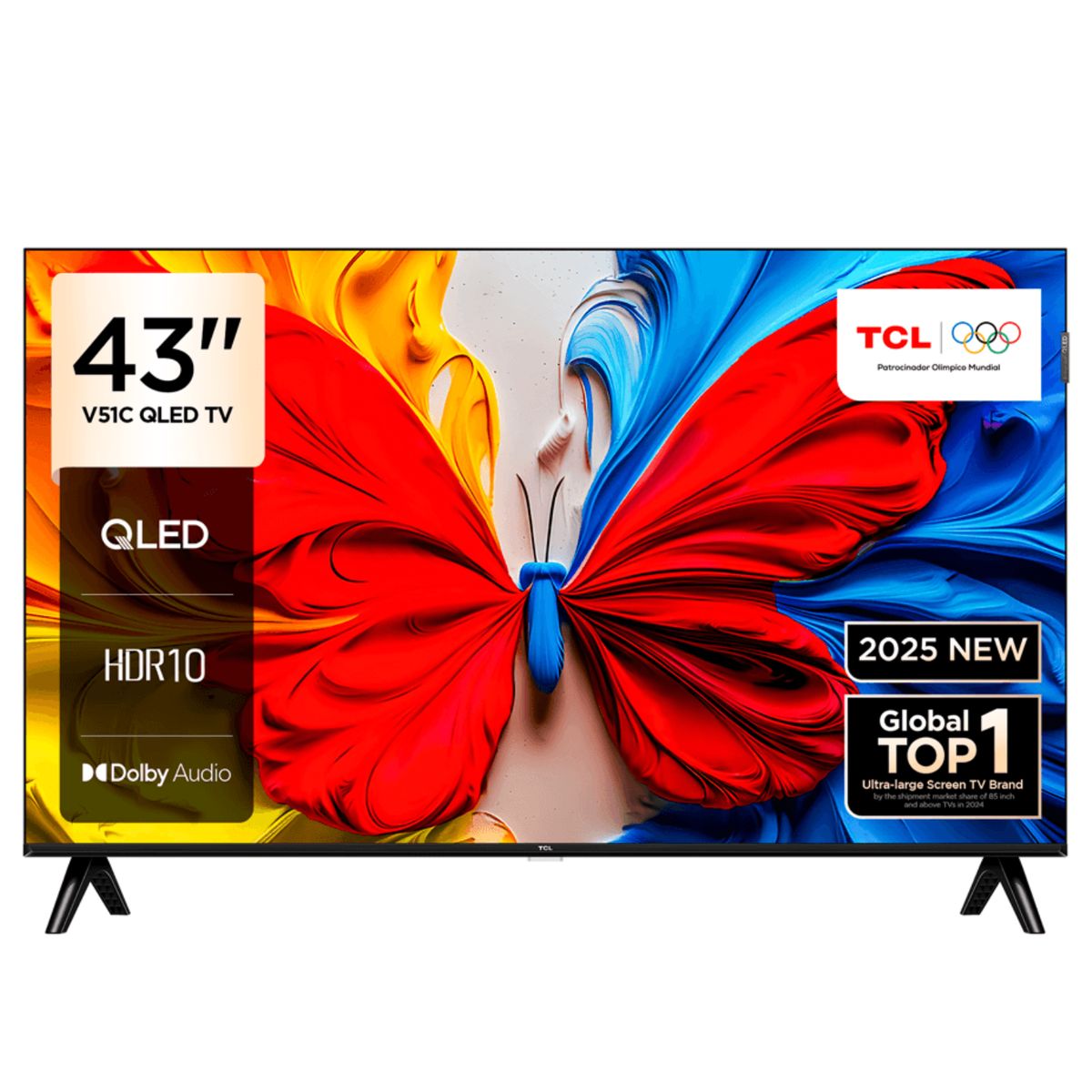 TCL - Televisor TCL QLED  43"   FHD Google Tv 43V51C