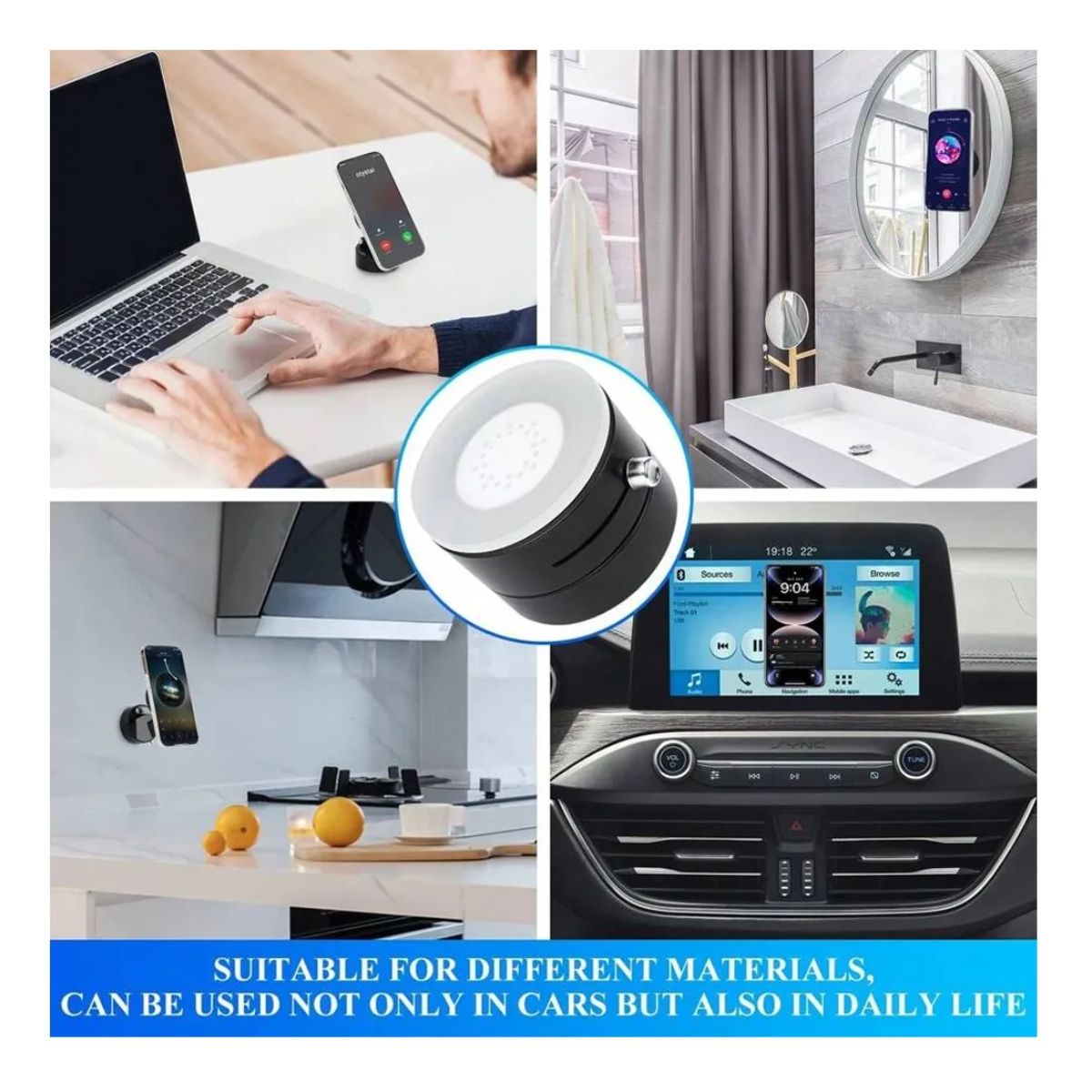 GENERICO - Soporte Magnético Para Celular Holder Imantado Plegable Auto