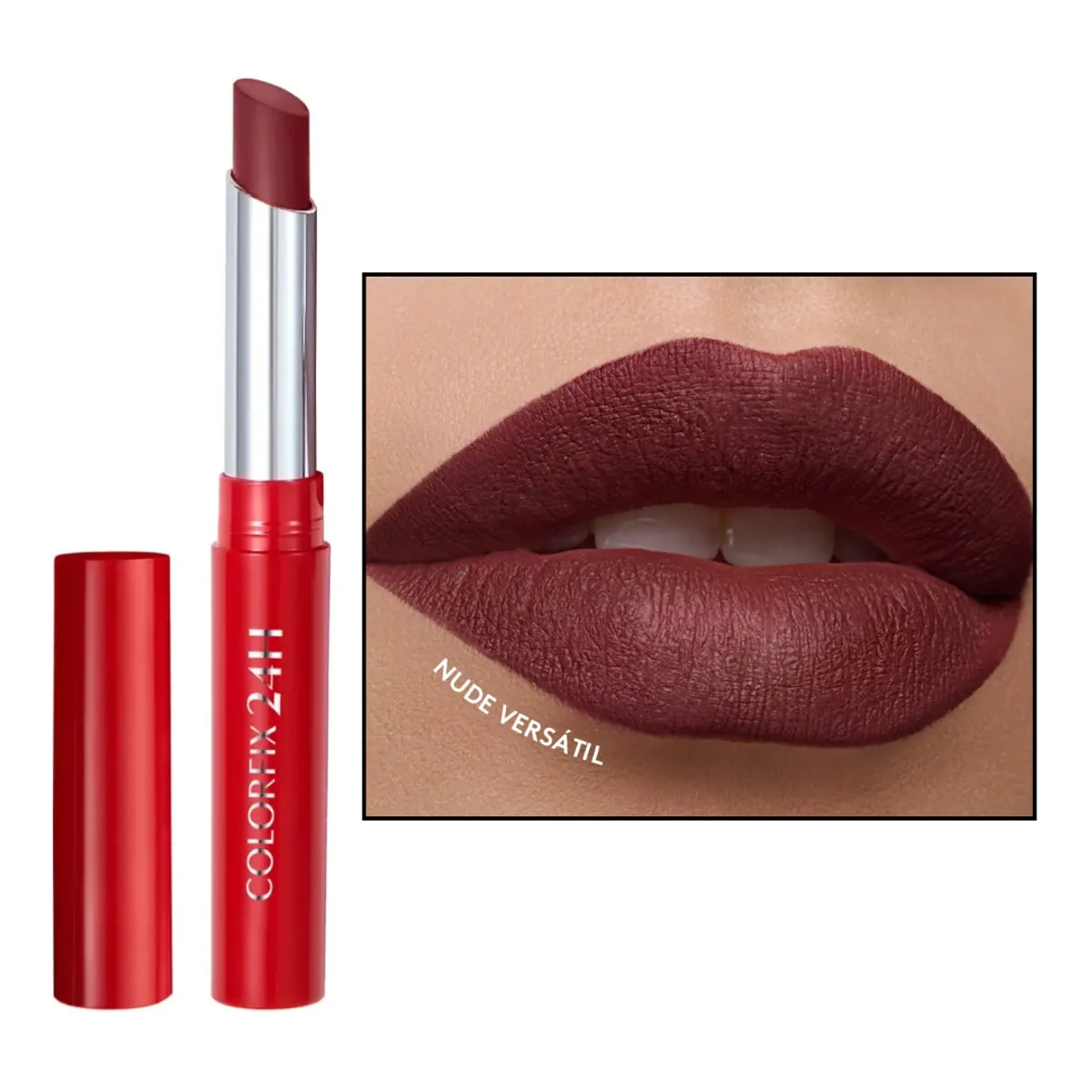 ESIKA - Labial colorfix 24h barra mate nude versátil ésika