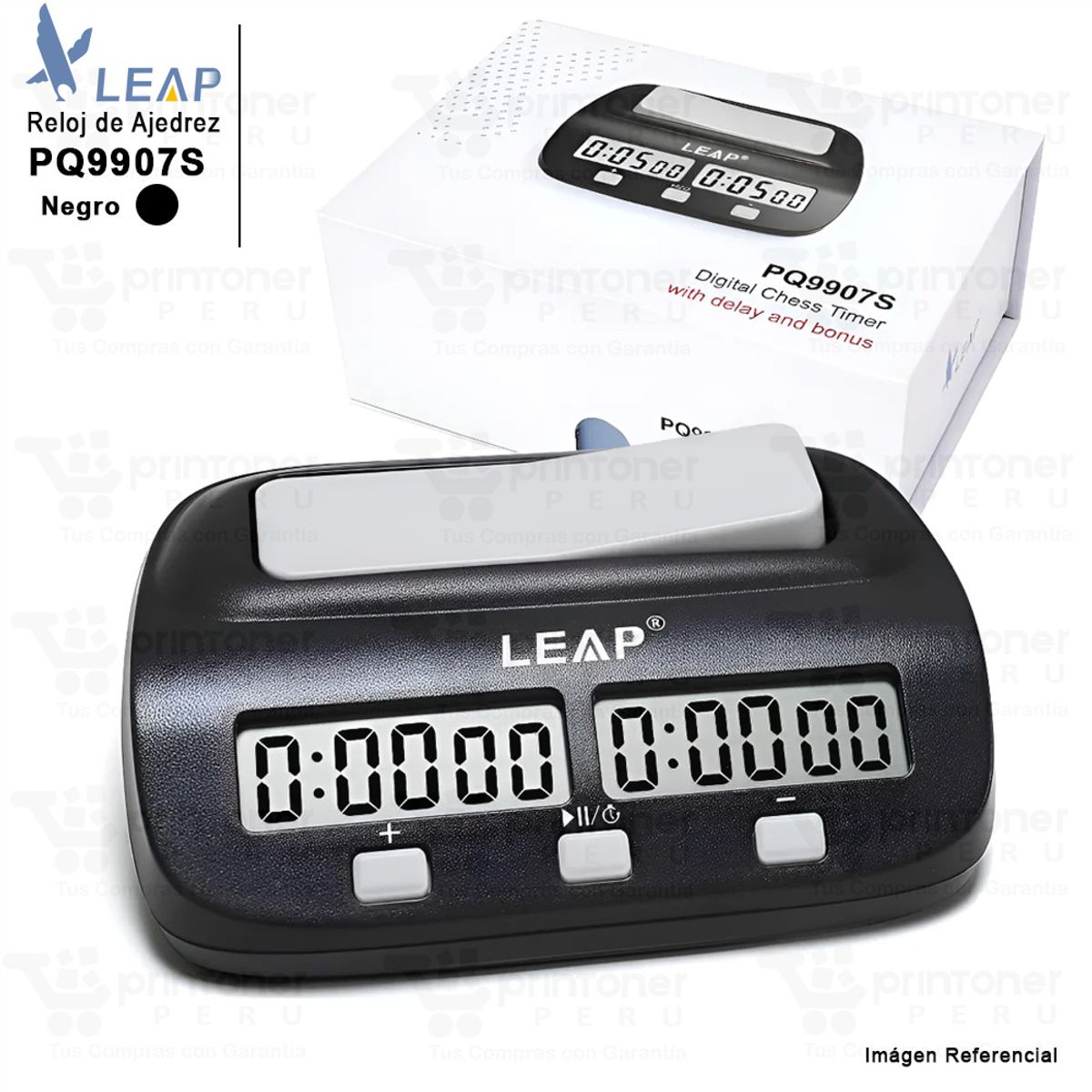 GENERICO - Reloj Temporizador de Ajedrez LEAP PQ9907S Negro