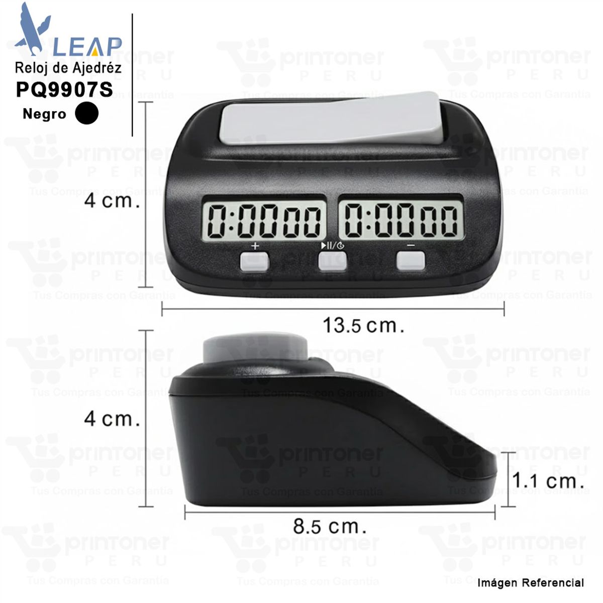 GENERICO - Reloj Temporizador de Ajedrez LEAP PQ9907S Negro