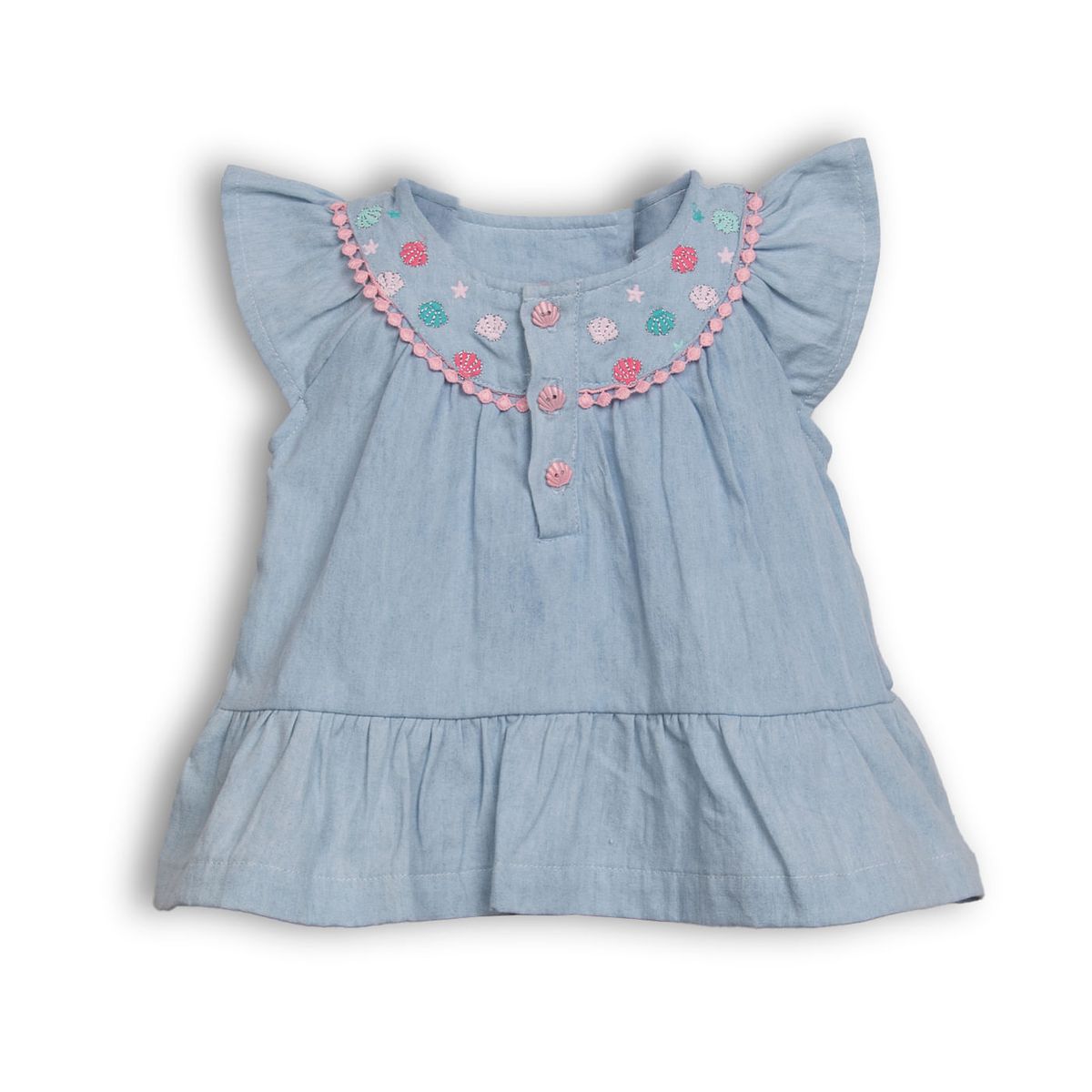 PILLIN - Overol corto Recién Nacido Niña PVC215-25DEN Denim