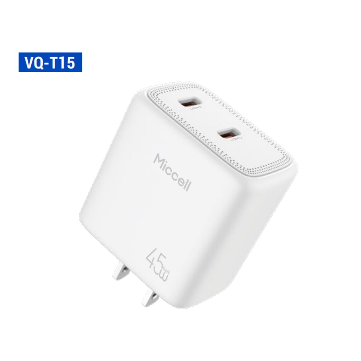 GENERAL - Miccell Cargador GaN 45W de Carga Rápida para Celulares y Laptops