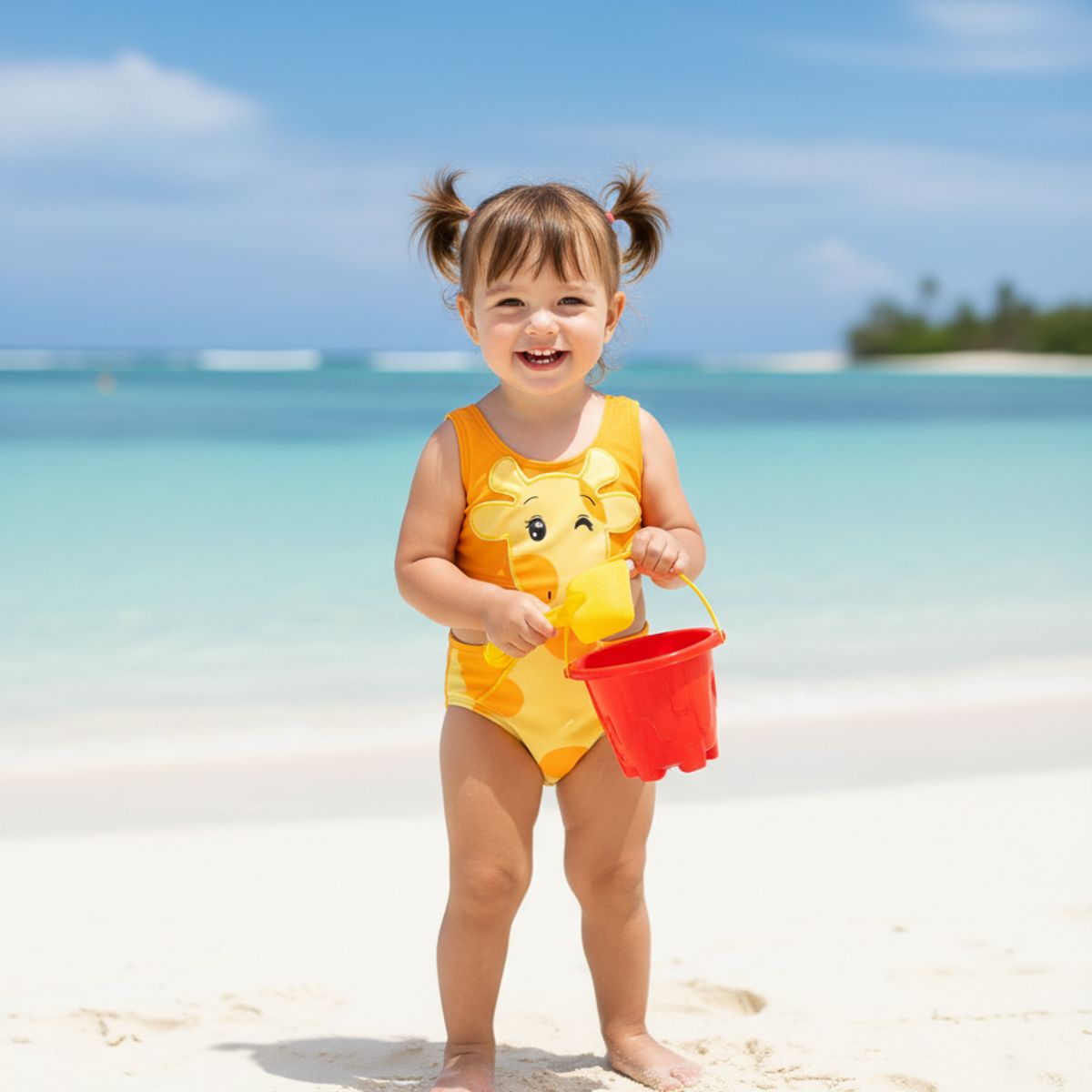 GENERICO - ROPA TRAJE  DE BAÑO PARA NIÑA BEBE