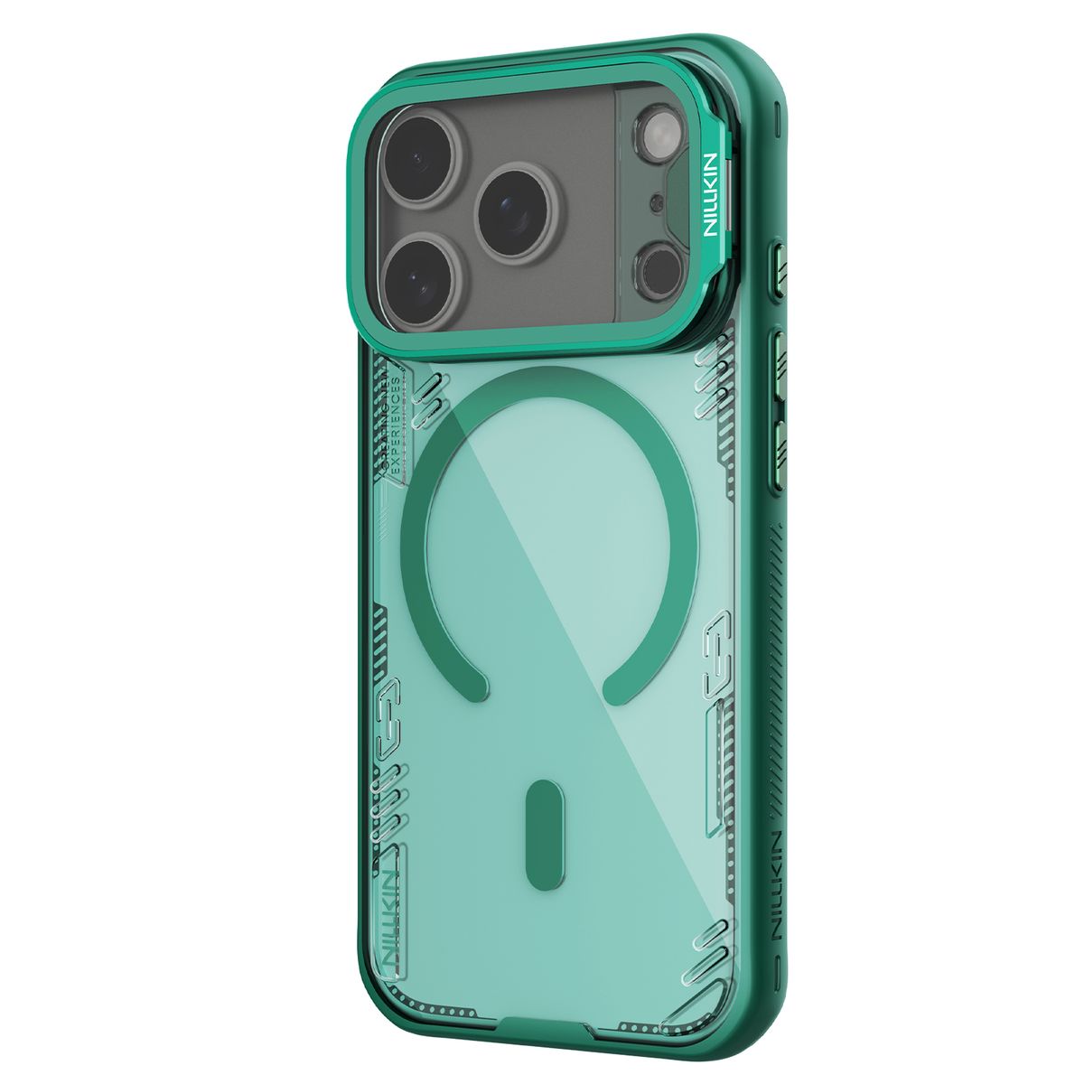 NILLKIN - Case Nillkin Iceblade Camprop - iPhone 17 Pro (MagSafe) - Verde Transparente