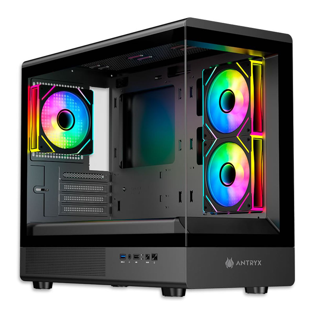 ANTRYX - CASE ANTRYX FX 630M BLACK INFINITY ARGB FAN X3 VIDRIO TEMPLADO AC-FX630MK