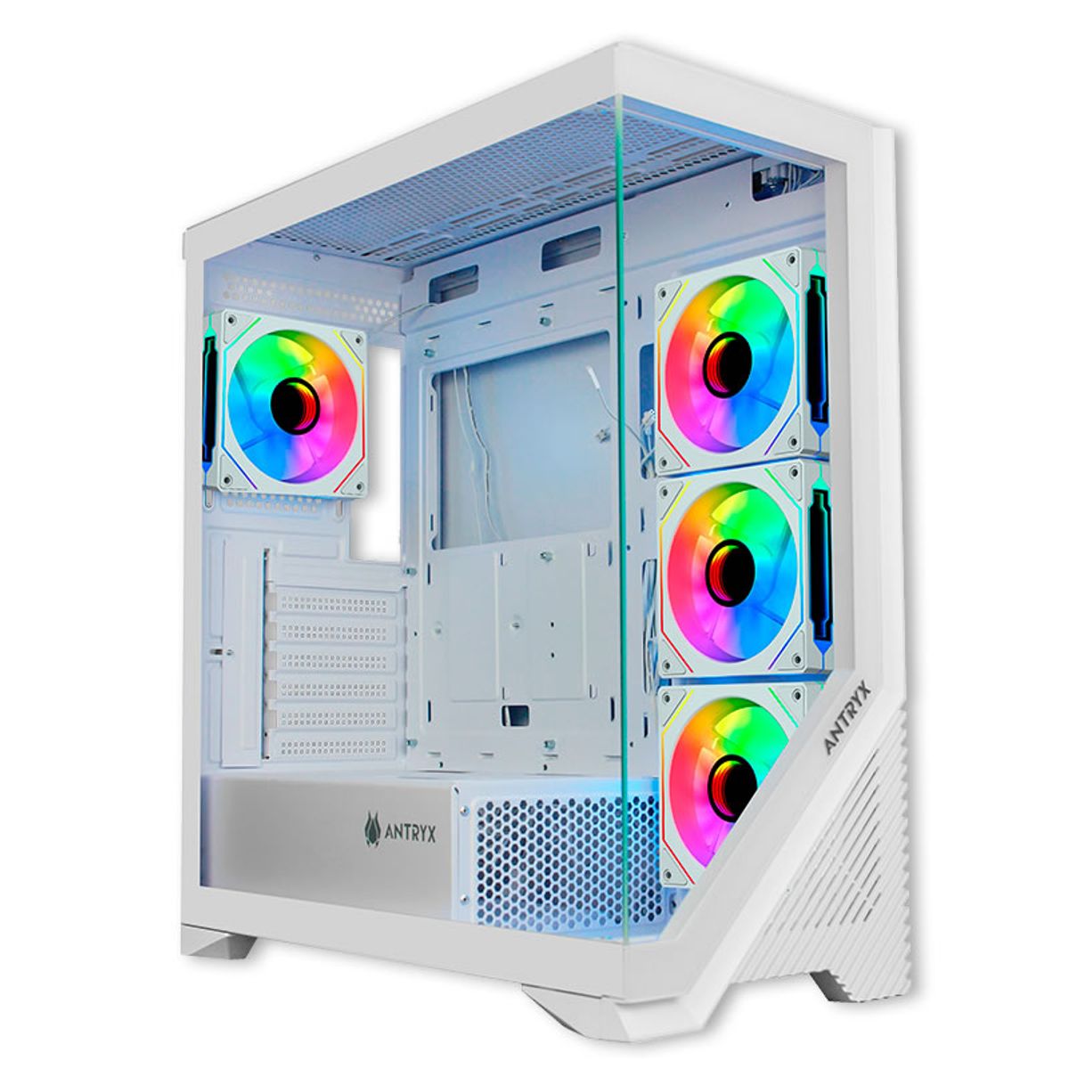 ANTRYX - CASE ANTRYX FX 650 WHITE, ARGB FAN X4, VIDRIO TEMPLADO (AC-FX650W)