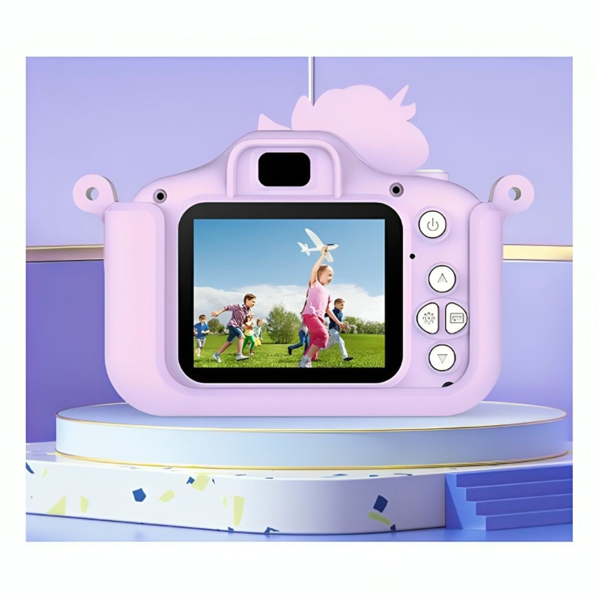 GENERICO - Mini Cámara Digital Recargable con Protector para Niños