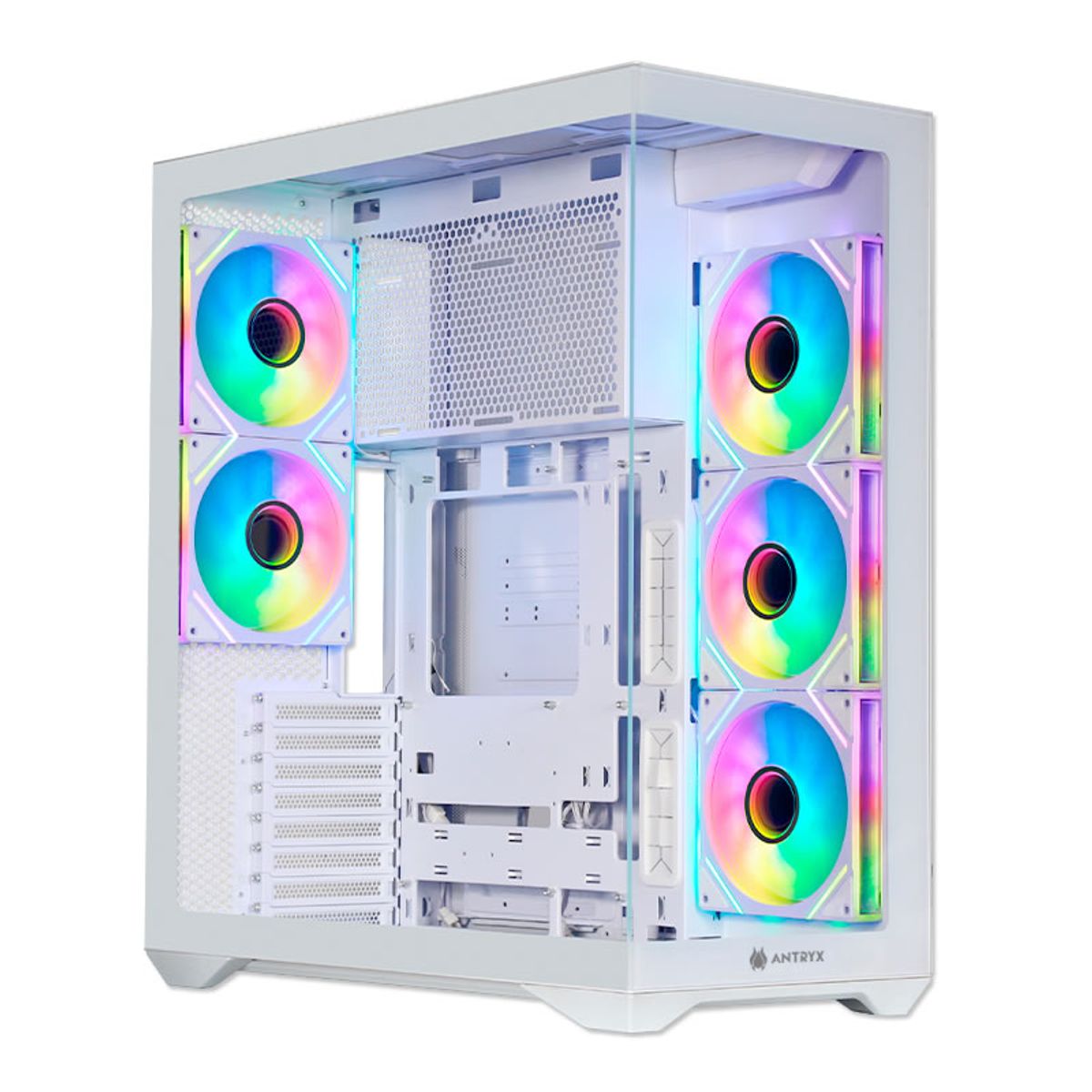 ANTRYX - CASE ANTRYX FX 970 PRO WHITE, 2 VIDRIO TEMPLADO, ARGB FAN 140MM X5 (AC-FX970WP)