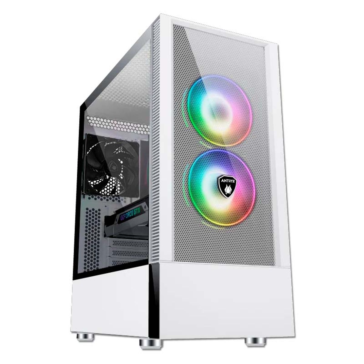 ANTRYX - CASE ANTRYX RX 460 MESH WHITE USB3.0, FAN X3, VIDRIO TEMPLADO (AC-RX460MW)