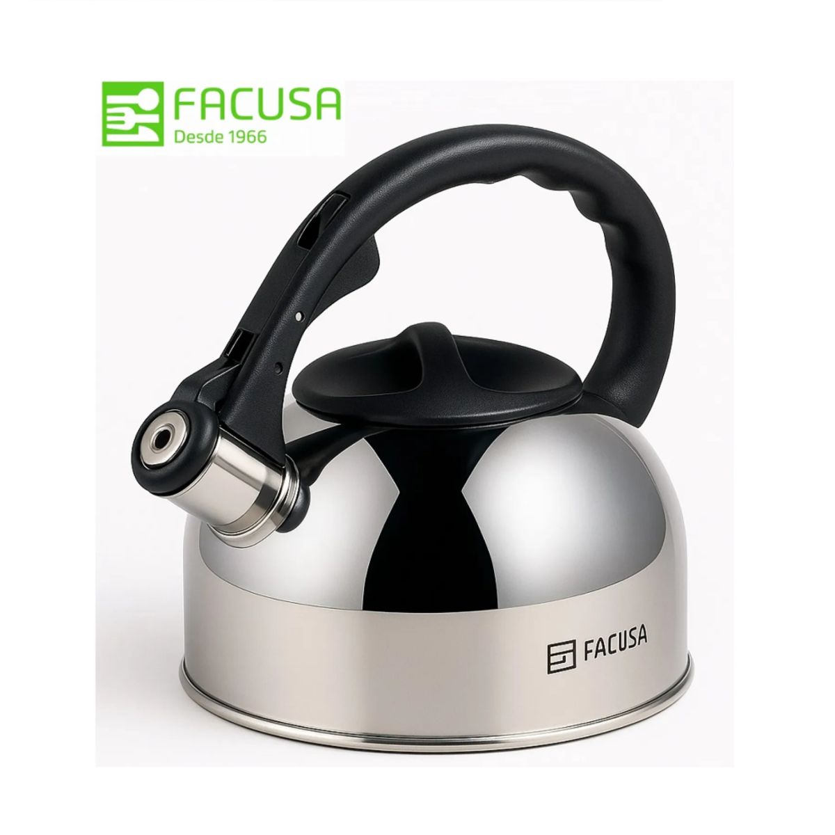 PREMIUM - Tetera Acero Inoxidable Facusa de 2.5 litros con Silbador