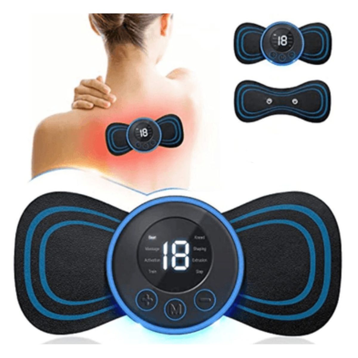 GENERICO - MINI MASAJEADOR TIPO PARCHE ALIVIO MUSCULAR