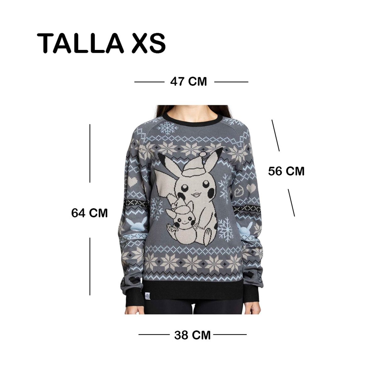 POKEMON - Pokemon Center Chompa Navideña pikachu Talla XS