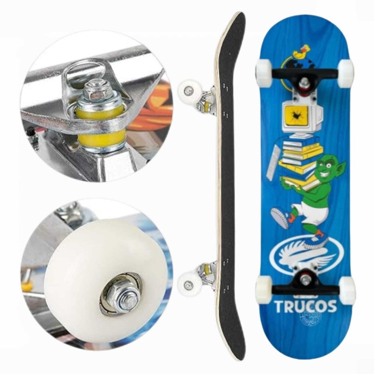 GENERICO - Skateboards Trucos Para Niños y Adolescentes Principiantes Azul