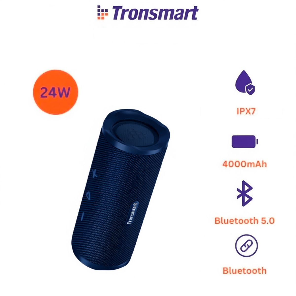 Tronsmart - Parlante Tronsmart Inalámbrico Mirtune C3 24w Ipx7 12horas