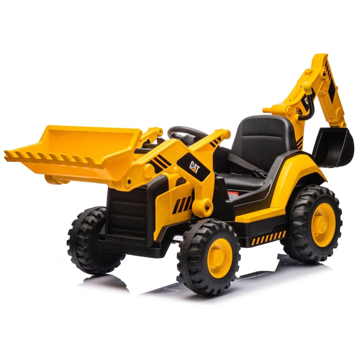 GENERICO - Tractor Montable Retroexcavadora Cat a batería 12V con control remoto para padres