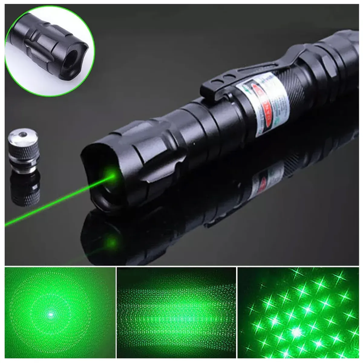 NEO DIGITAL - Puntero láser 009 verde potente 532nm + batería + cargador