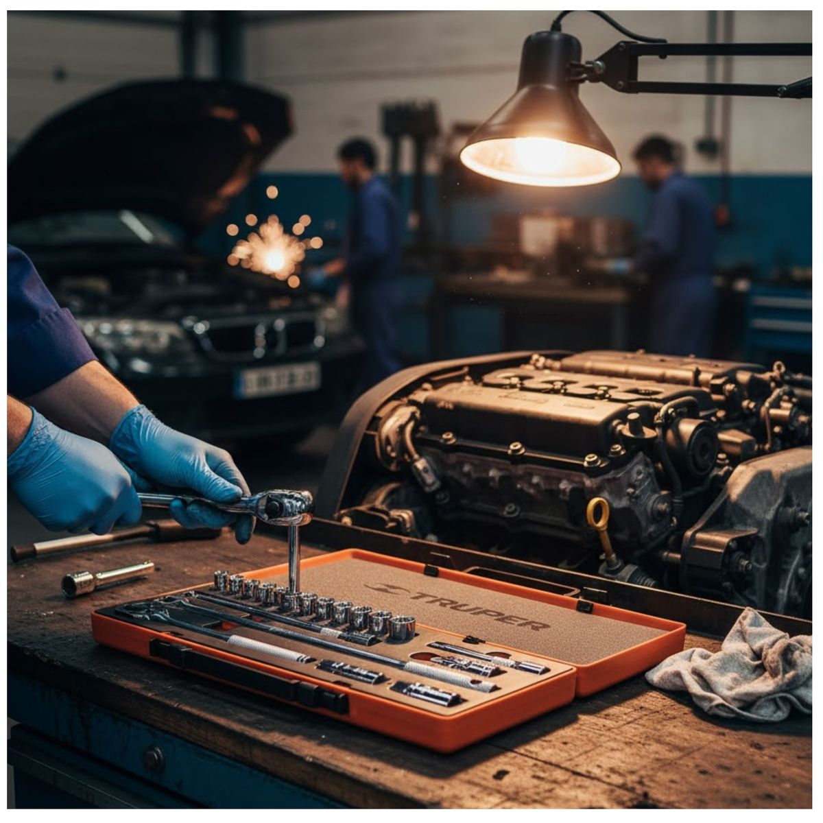 TRUPER - Herramientas para mecánico Juego de 18 piezas cuadro 1/2" mm truper