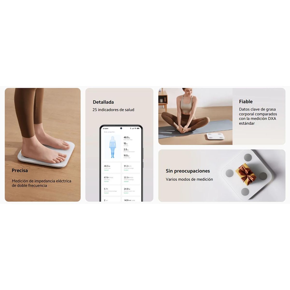 XIAOMI - Balanza Digital Xiaomi Body Composition S400 25 Indicadores Pesaje múltiples