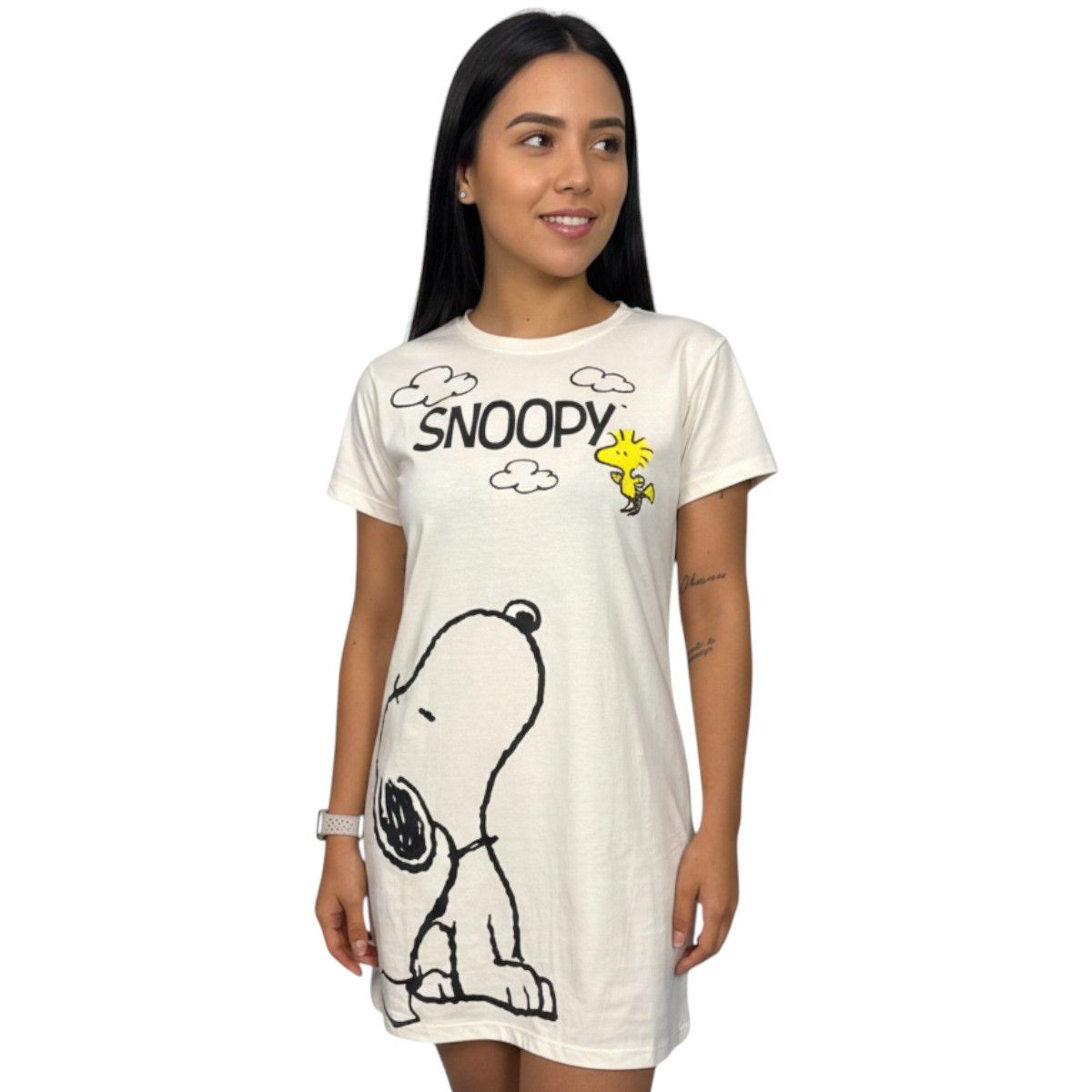 SPECTRUM - Pijama Snoopy Mujer Marfil Algodòn