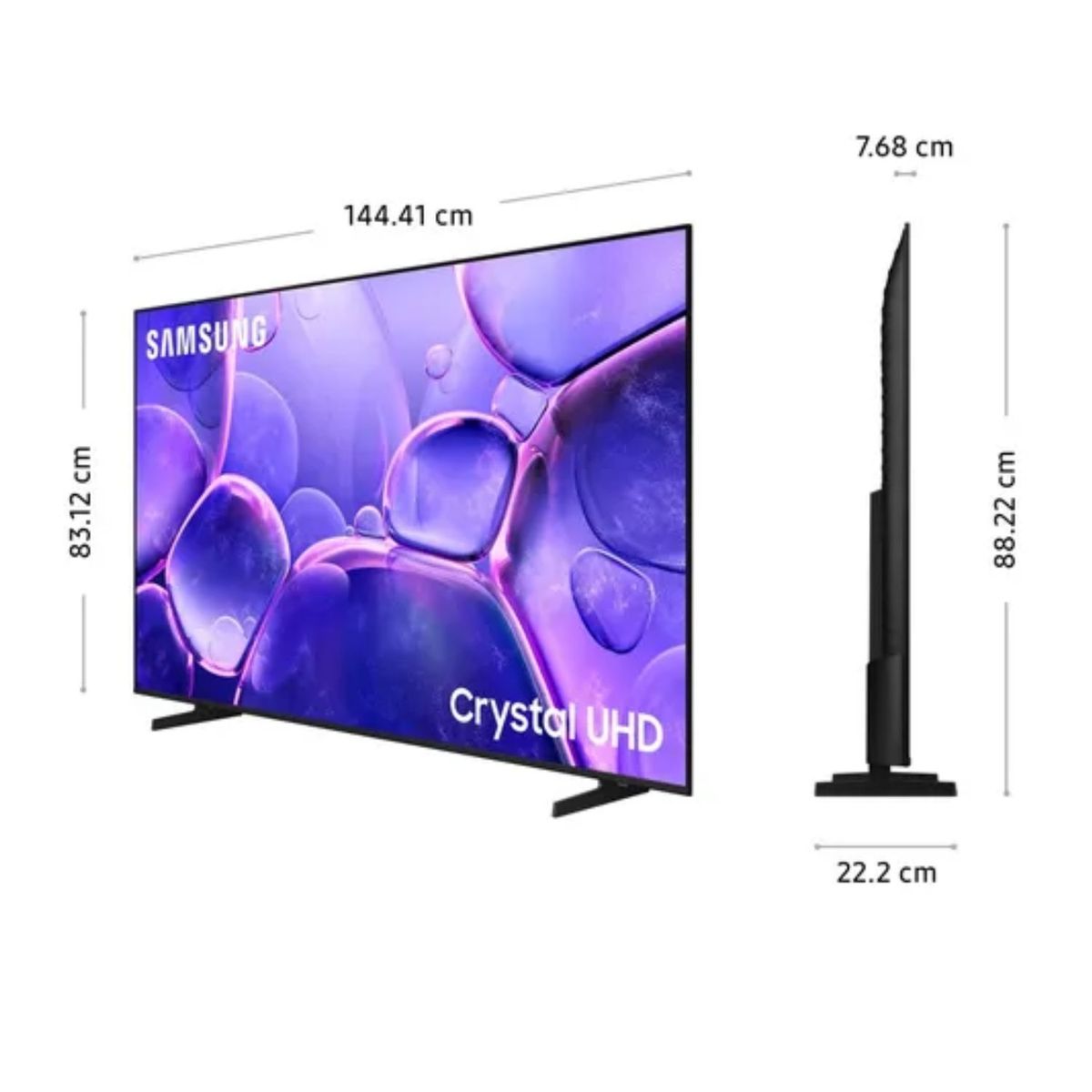 Televisor Samsung Smart TV 65Crystal UHD 4K UN65U8000F + Rack Giratorio, marca SAMSUNG - Foto 2