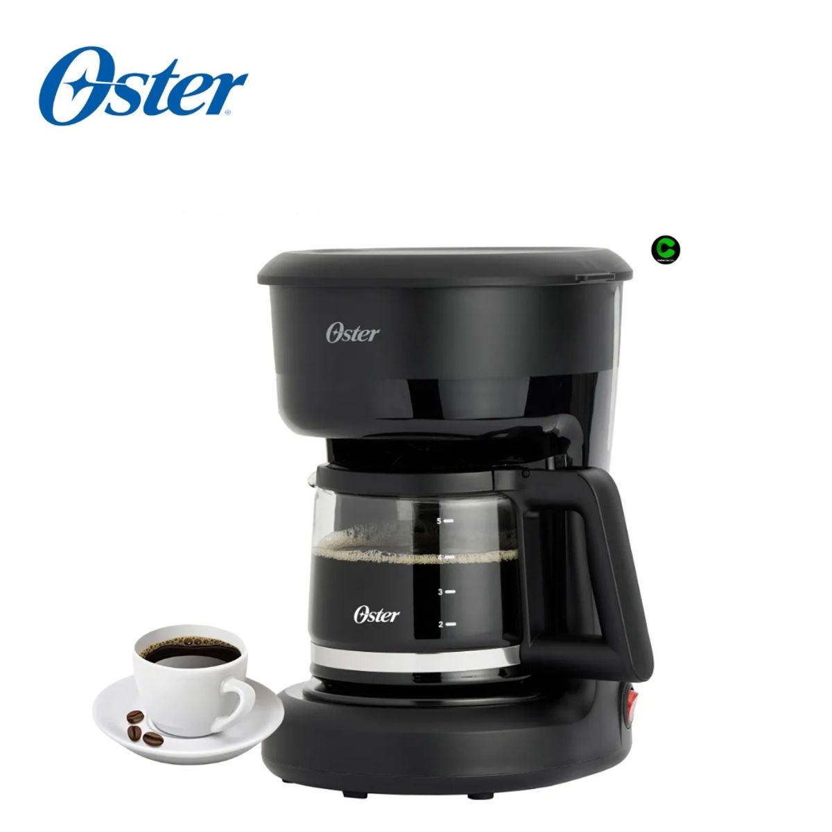 OSTER - Cafetera Oster de 5 Tazas, con Filtro Reutilizable, BVSTDCS51B
