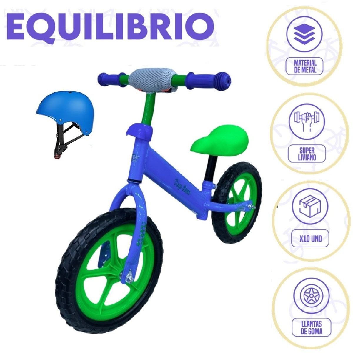 GENERICO - Bicicleta Equilibrio para Niños Aro 14 Azul