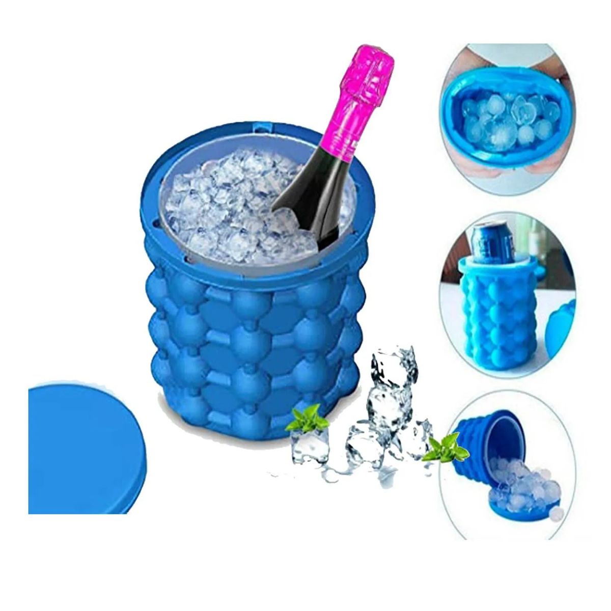 GENERICO - Hielera De Silicona Cubetera Combo 02 Unidades