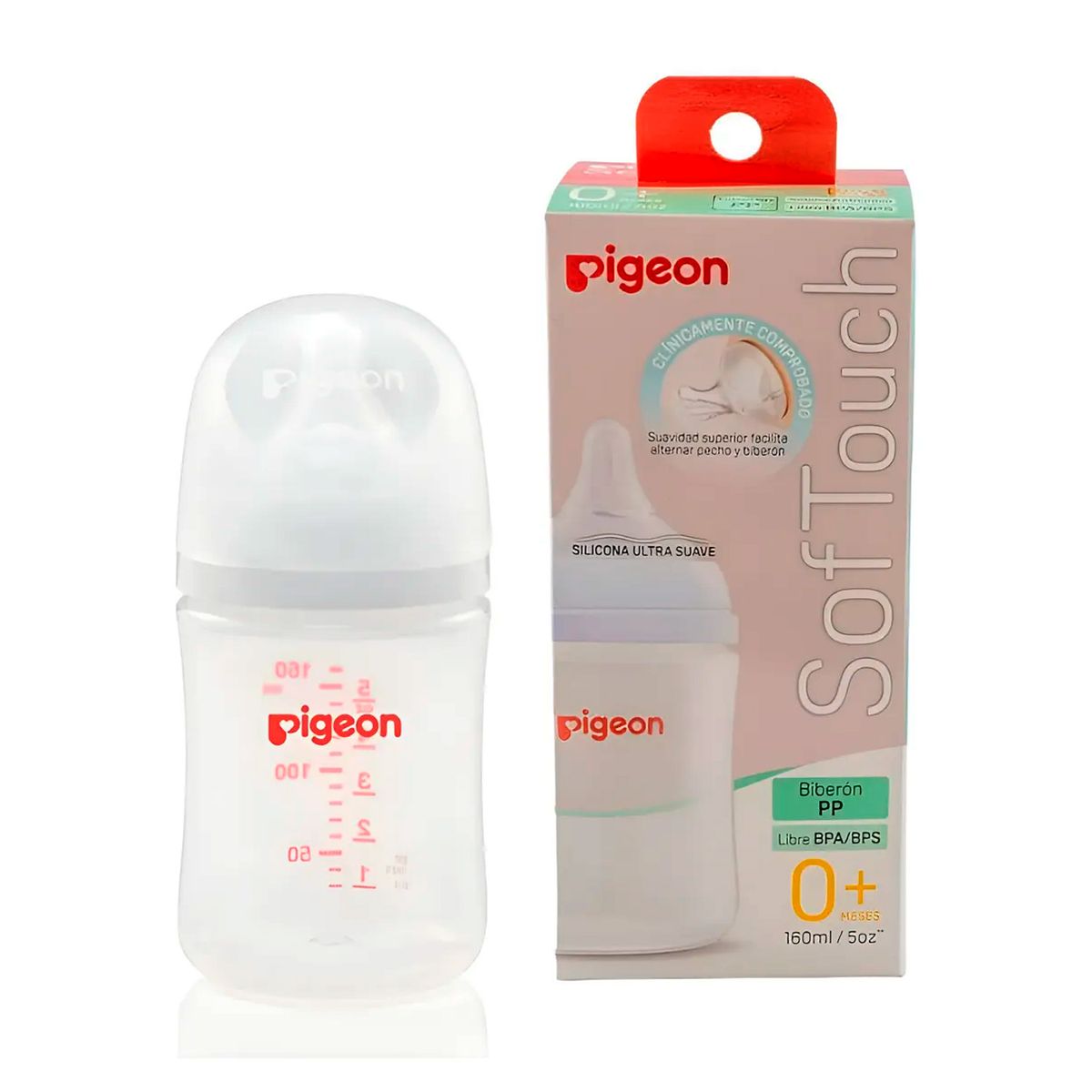PIGEON - Biberon Pigeon PP 160ML Anticólico y Libre de BPA