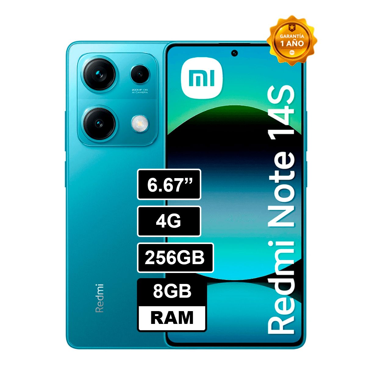 XIAOMI - Xiaomi Redmi Note 14S 8GB 256GB Azul