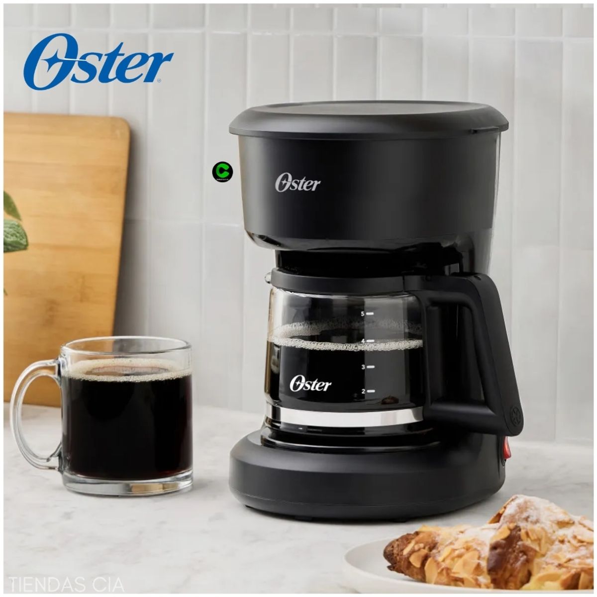 OSTER - Oster Cafetera 5 Tazas con Filtro Reutilizable BVSTDCS51B