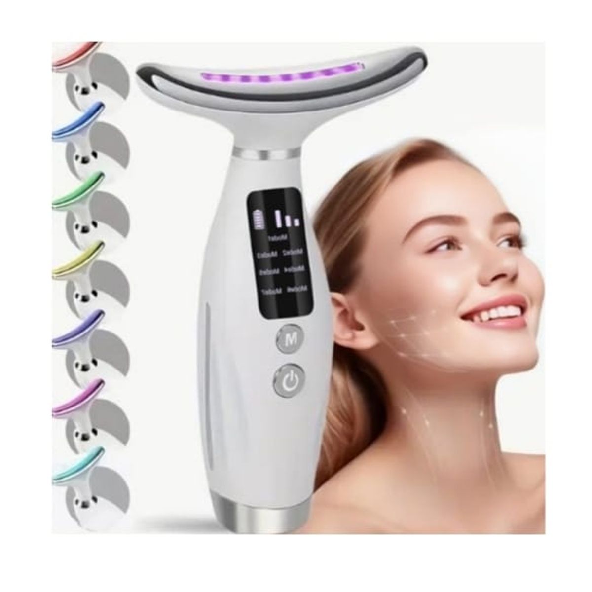 GENERICO - Dispositivo De Belleza Para El Cuello Y La Cara 7 Luces Led