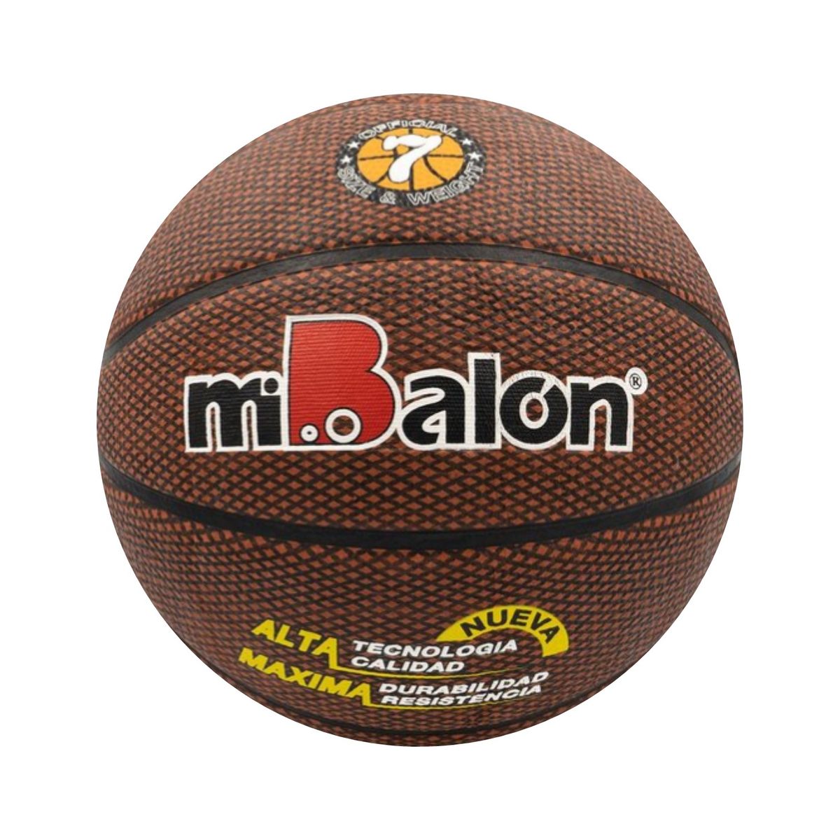 MIBALON - PELOTA PARA BÁSQUET TALLA 7 CAUCHO CELULAR MODELO COBRA MIBALÓN MARRÓN