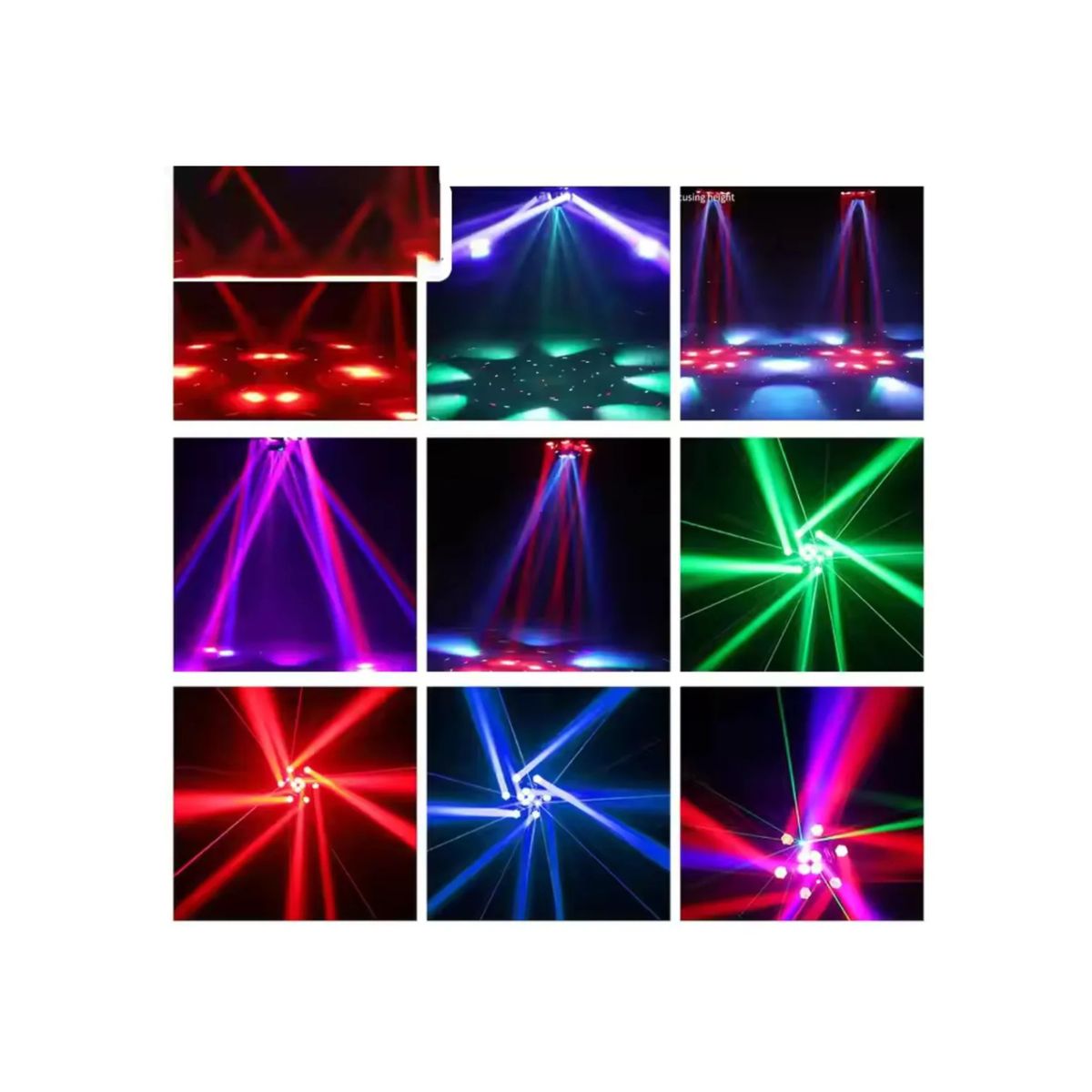 GENERICO - Haz De Luz Cabeza Móvil helicóptero 6 En 1 Efecto Laser Evento Fiesta