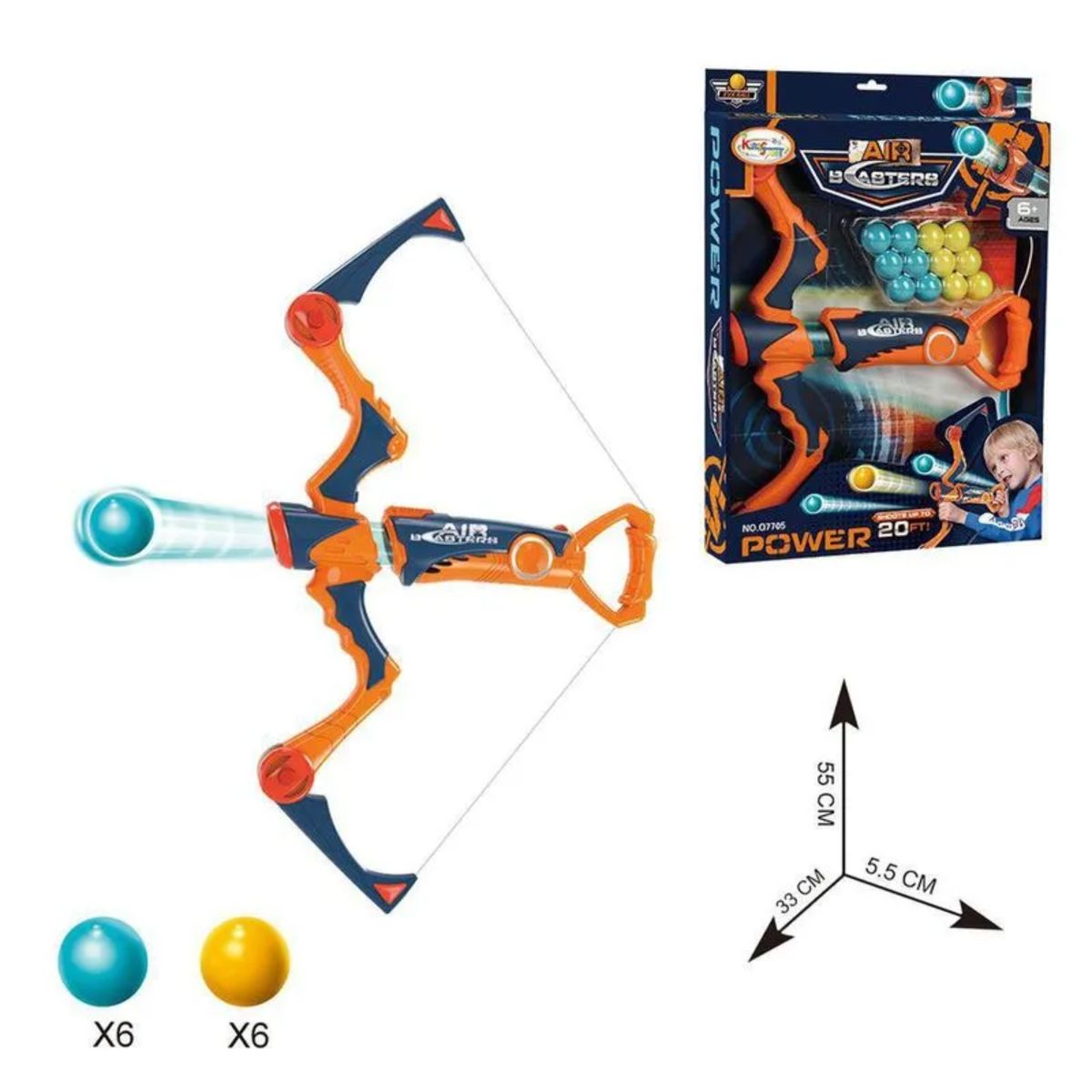 GENERICO - Set de Tiro Arco Air Blaster con 12 Pelotas