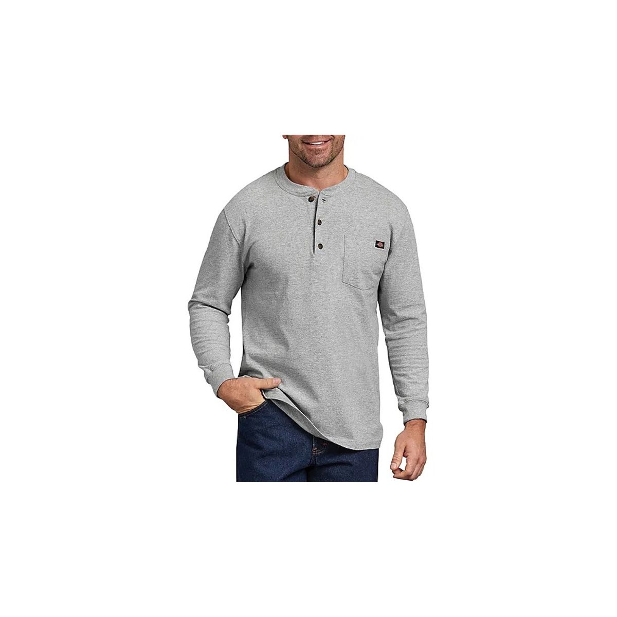 DICKIES - POLO MANGA LARGA DICKIES GRIS JASPEADO